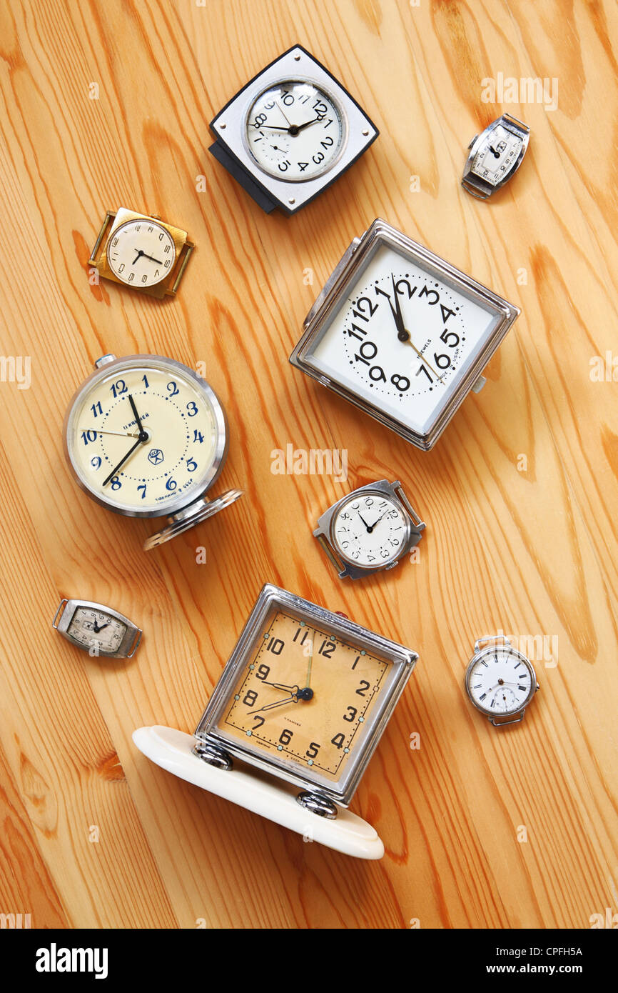 Vintage mechanical alarm clock old hires stock photography and images