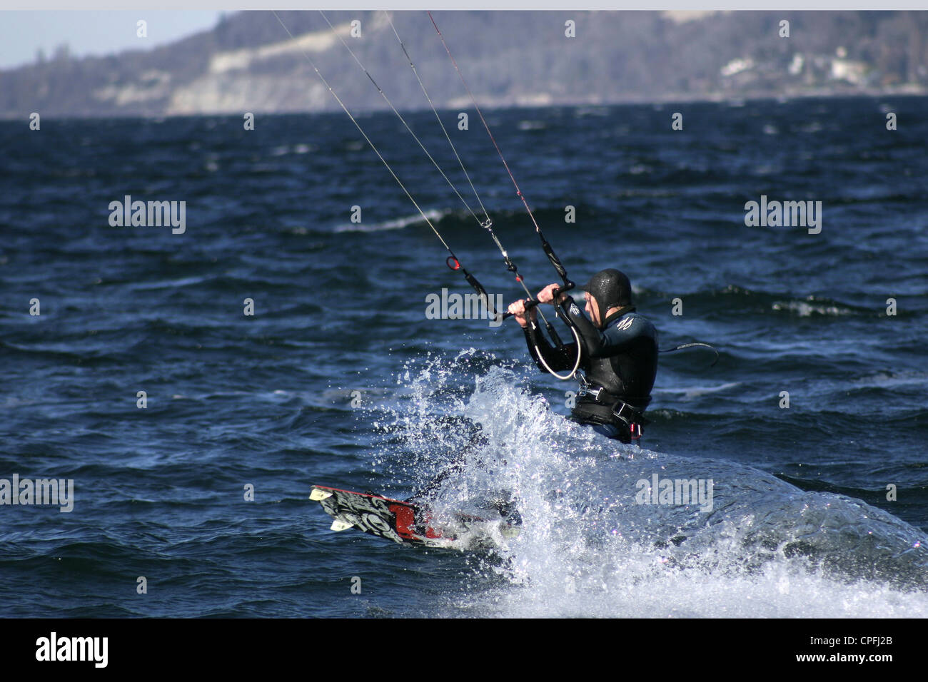 Kiteboarding on Seattle's Puget Sound Stock Photo Alamy