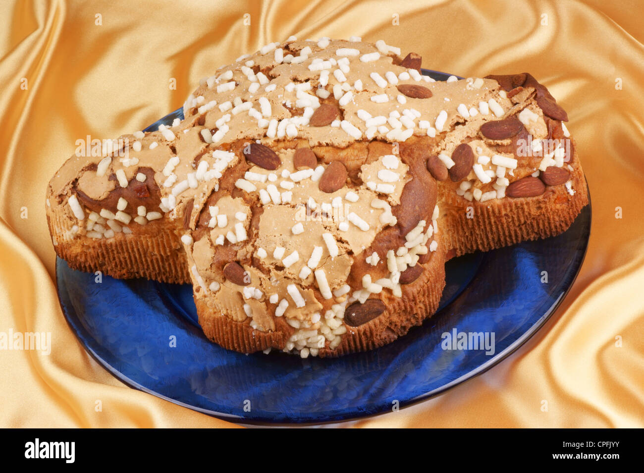 Colomba pasquale (Easter Dove). It is a typical italian eastern cake. It is  similar to panettone and has the shape of a dove Stock Photo - Alamy