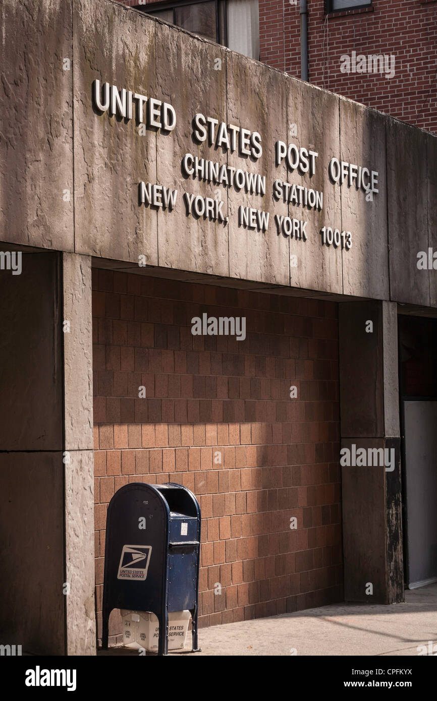 United States Post Office, Chinatown, NYC Stock Photo