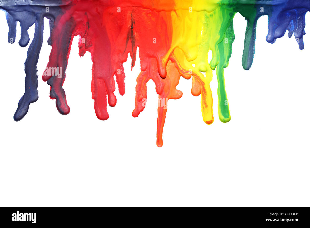 Paint dripping Stock Photo