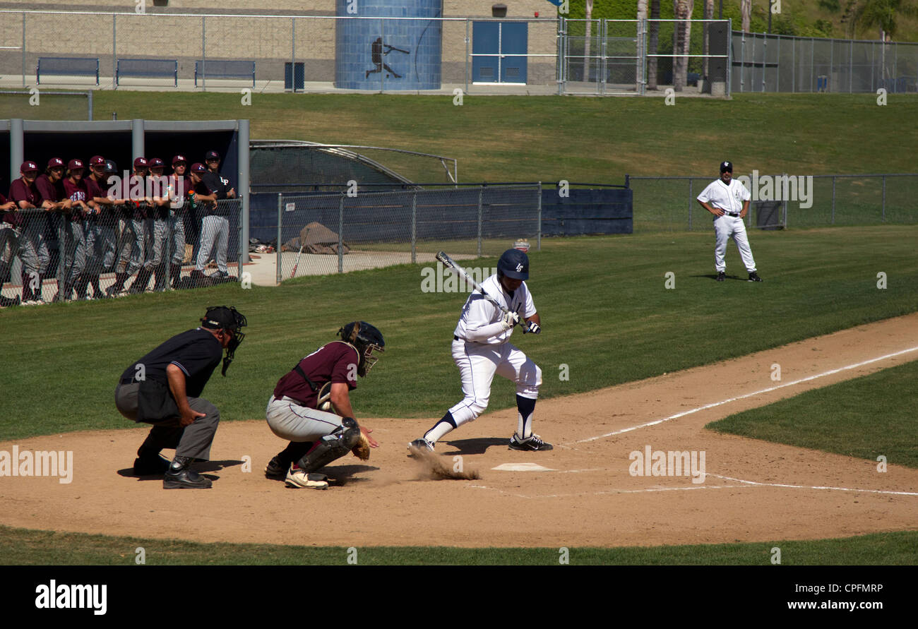 High School Baseball Game Stock Photo Alamy