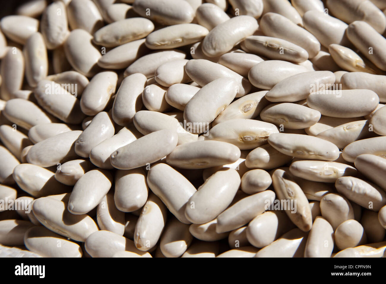 Beans in a market Stock Photo