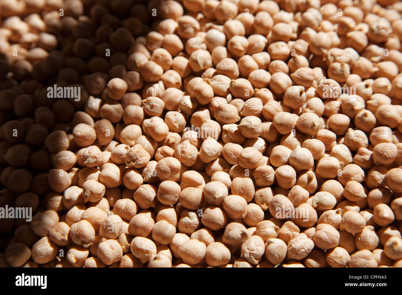 Chickpeas in a market Stock Photo