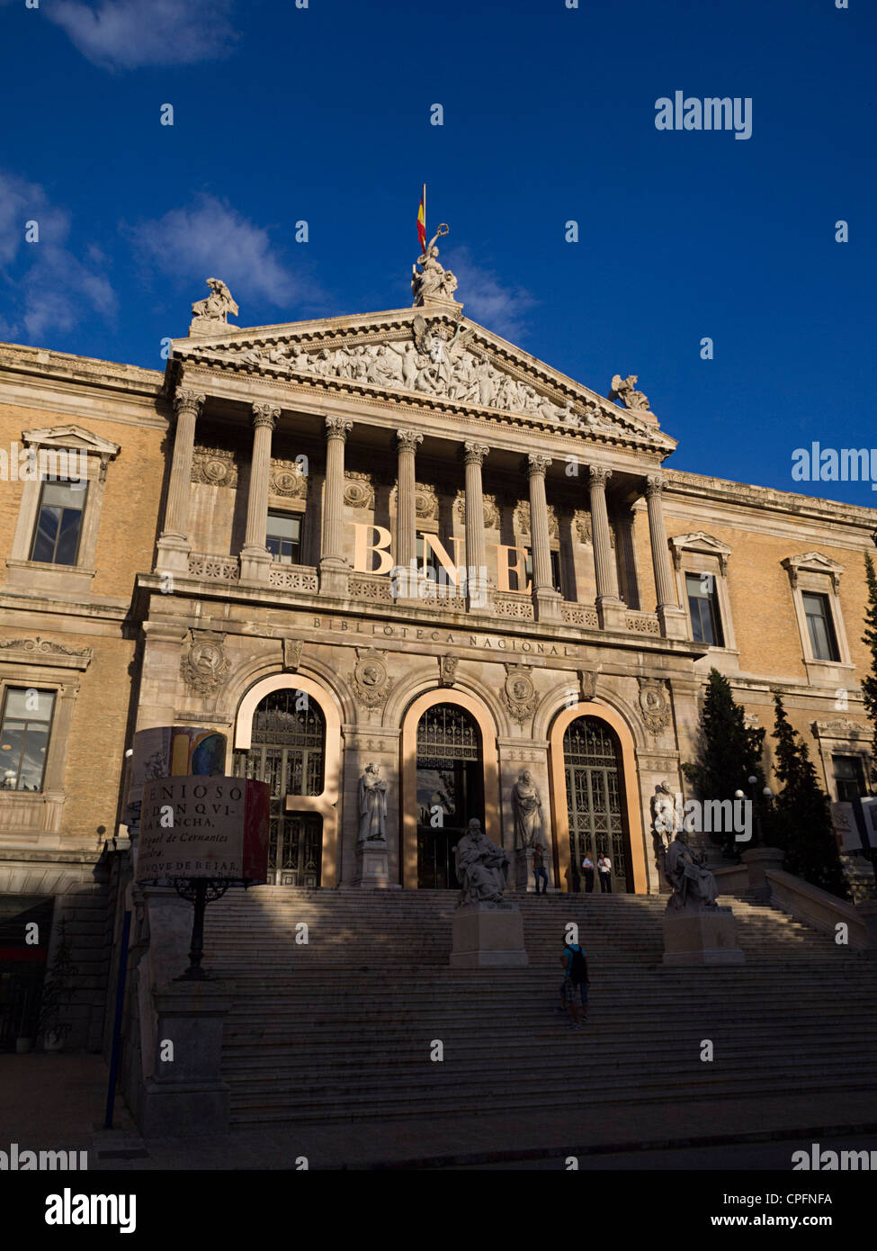 National Library in Madrid, Spain Stock Photo