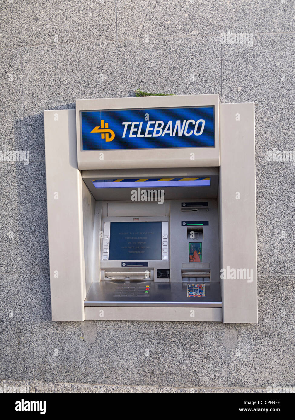 ATM machine, Madrid, Spain Stock Photo