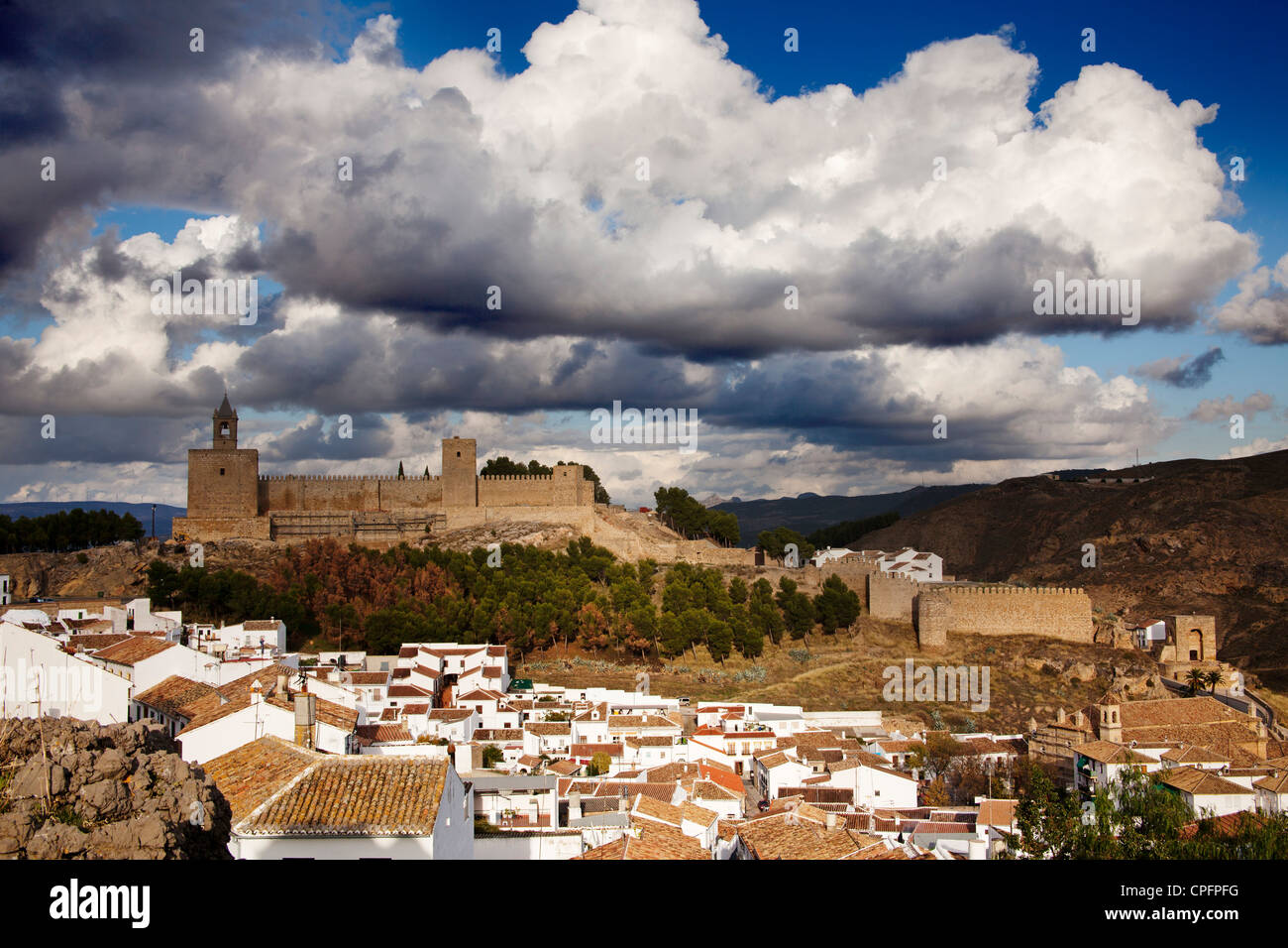 Castle fortress of Antequera Málaga Andalusia Spain Stock Photo
