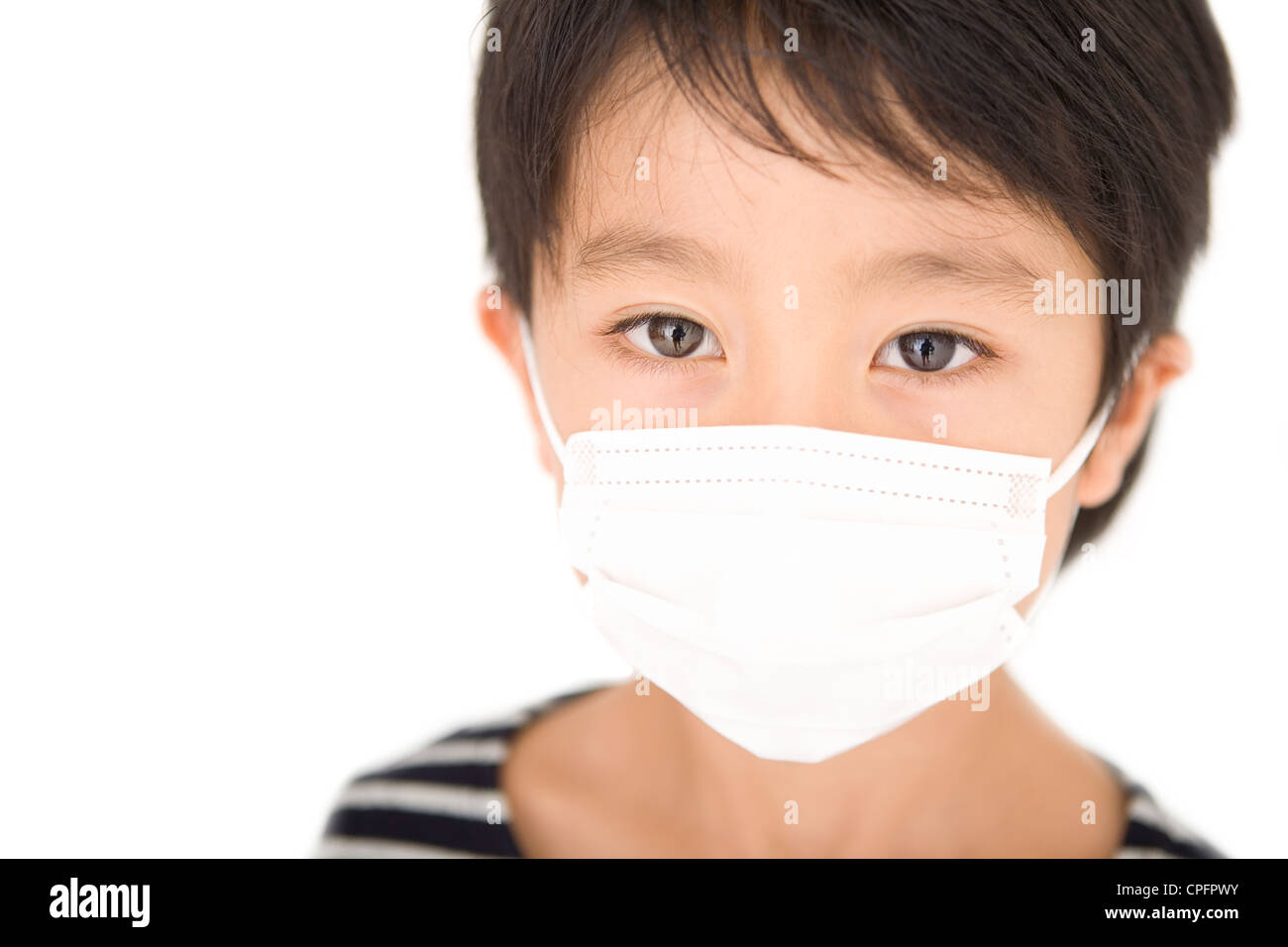 Boy wearing mask Stock Photo Alamy