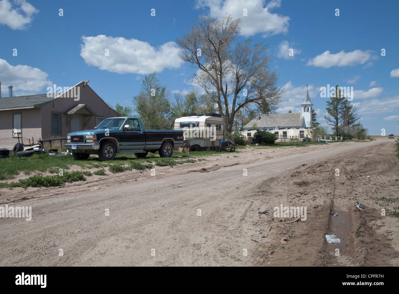 Batesland, Pine Ridge Indian Reservation, Lakota Indians, Sioux, South Dakota, USA Stock Photo