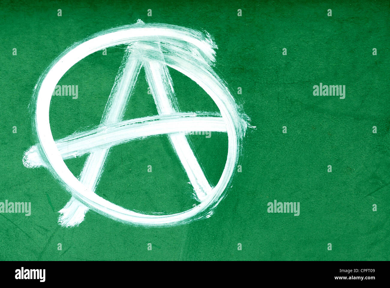 Anarchy symbol on grunge background Stock Photo