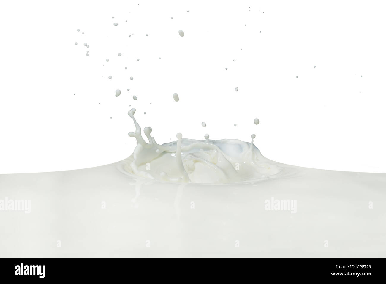 splashing milk isolated on white background Stock Photo - Alamy