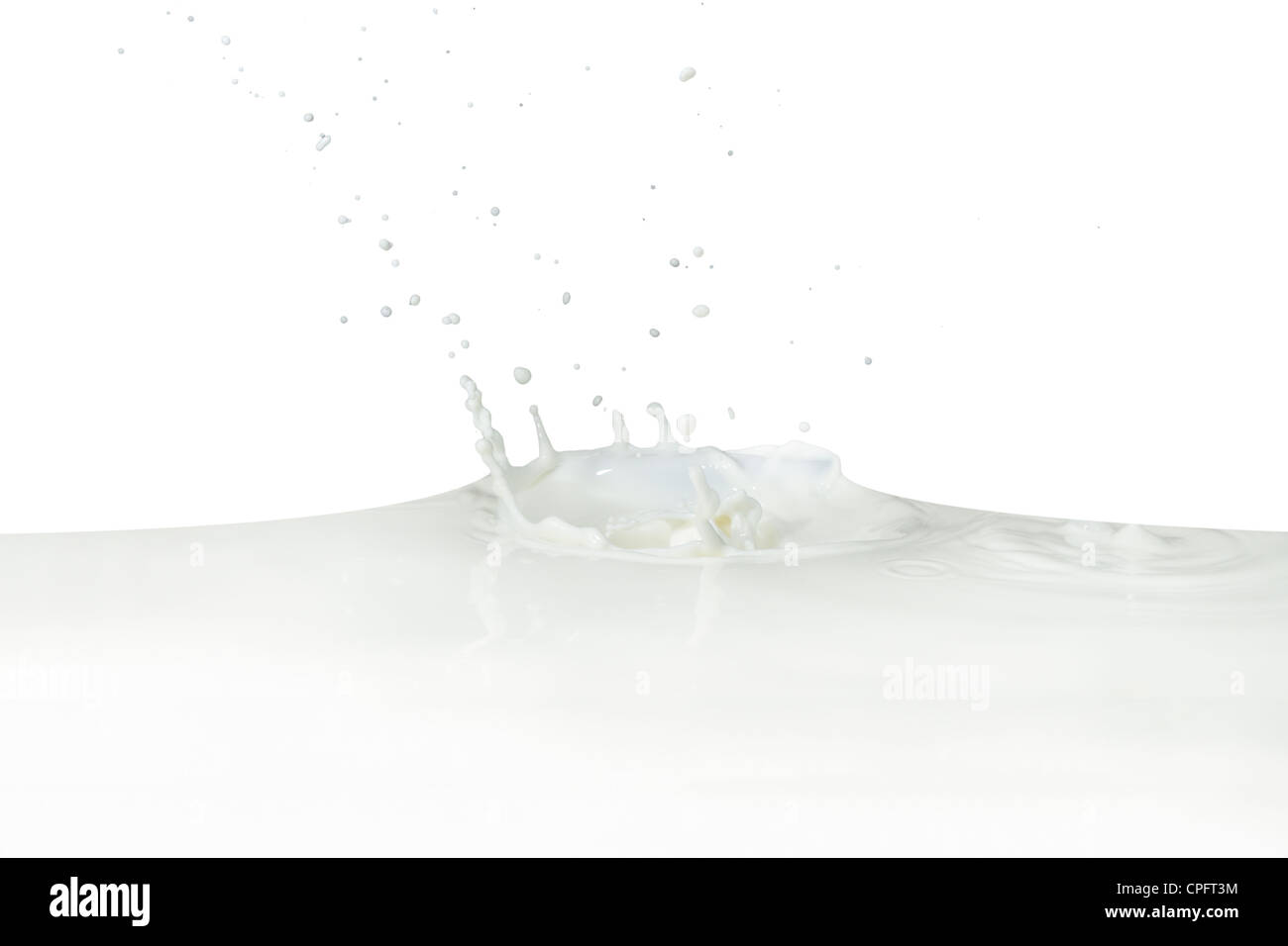 splashing milk isolated on white background Stock Photo - Alamy