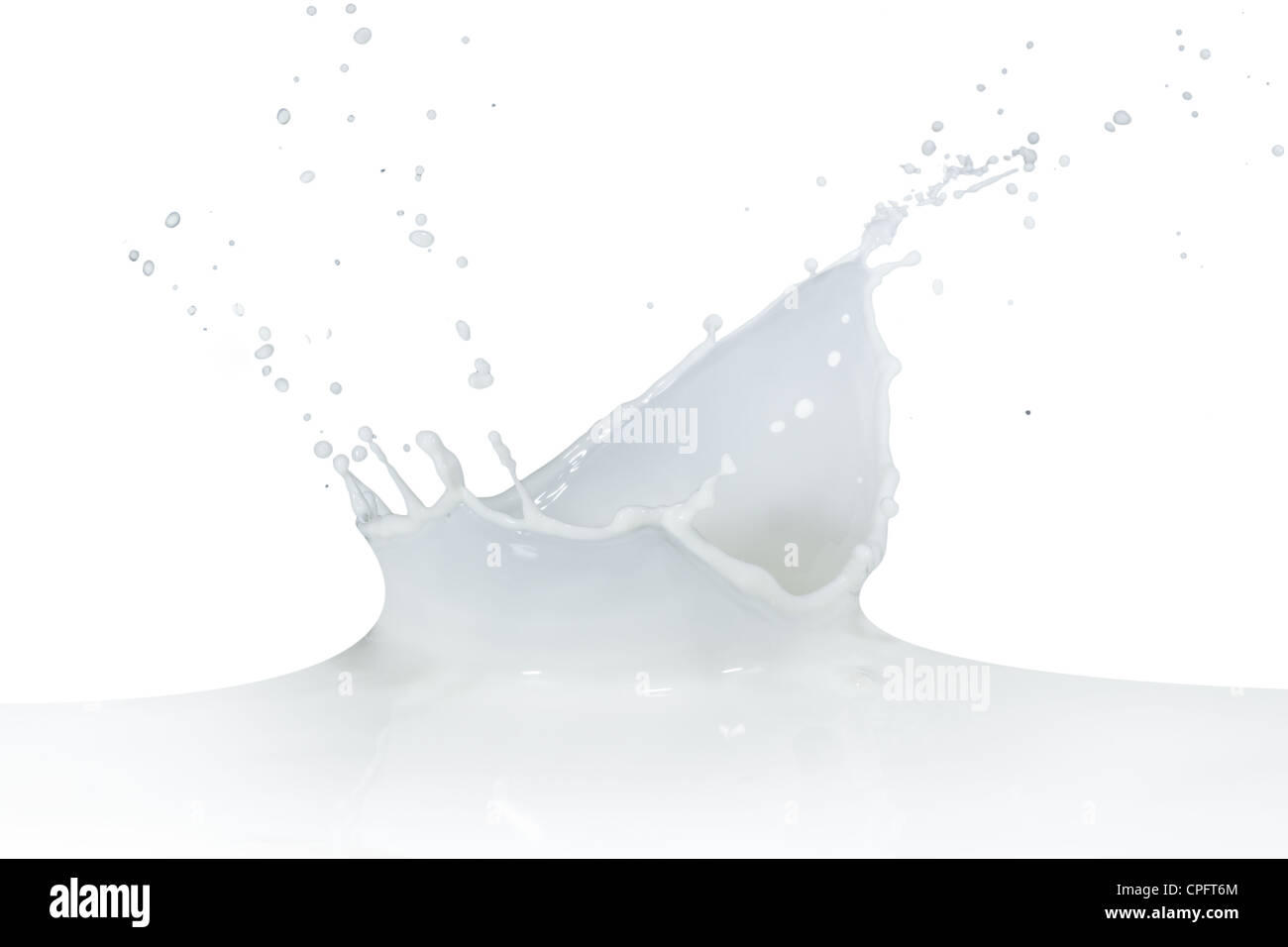 splashing milk isolated on white background Stock Photo - Alamy