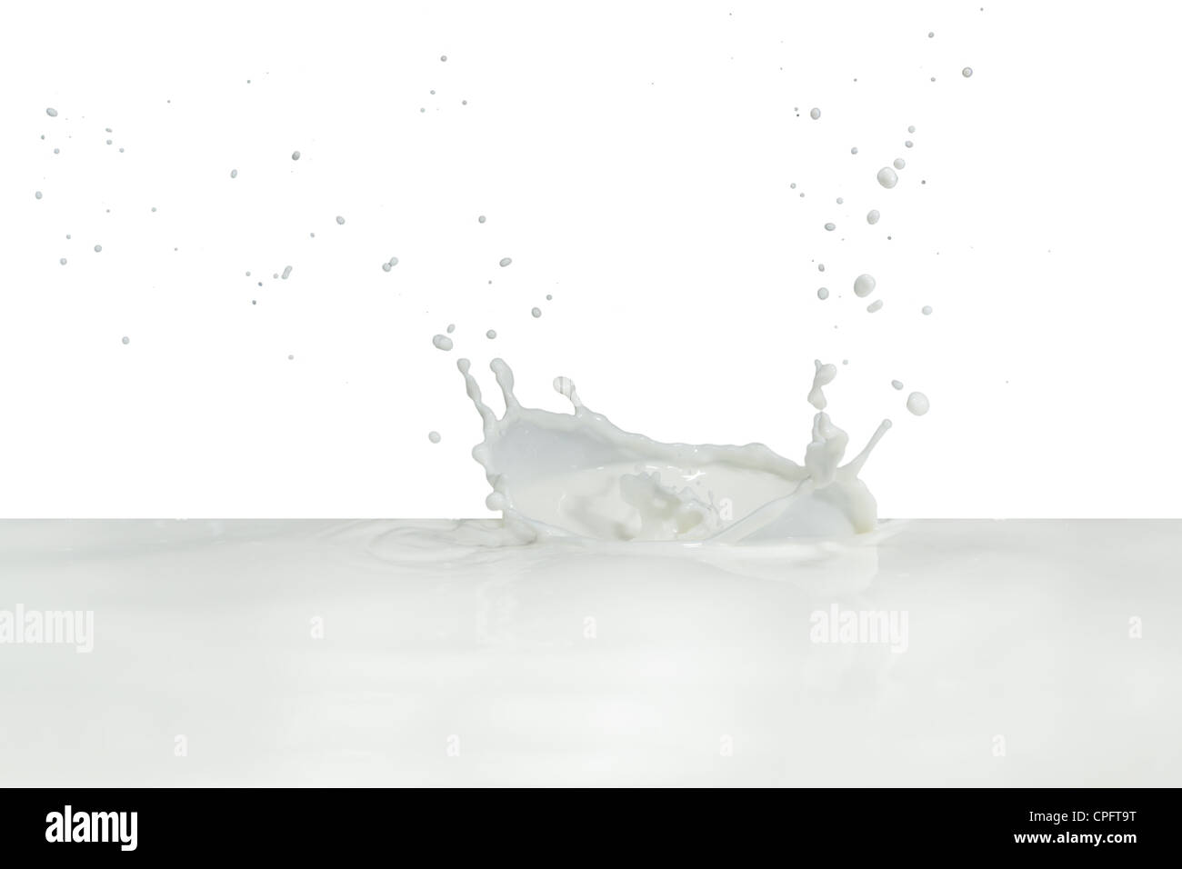 splashing milk isolated on white background Stock Photo - Alamy