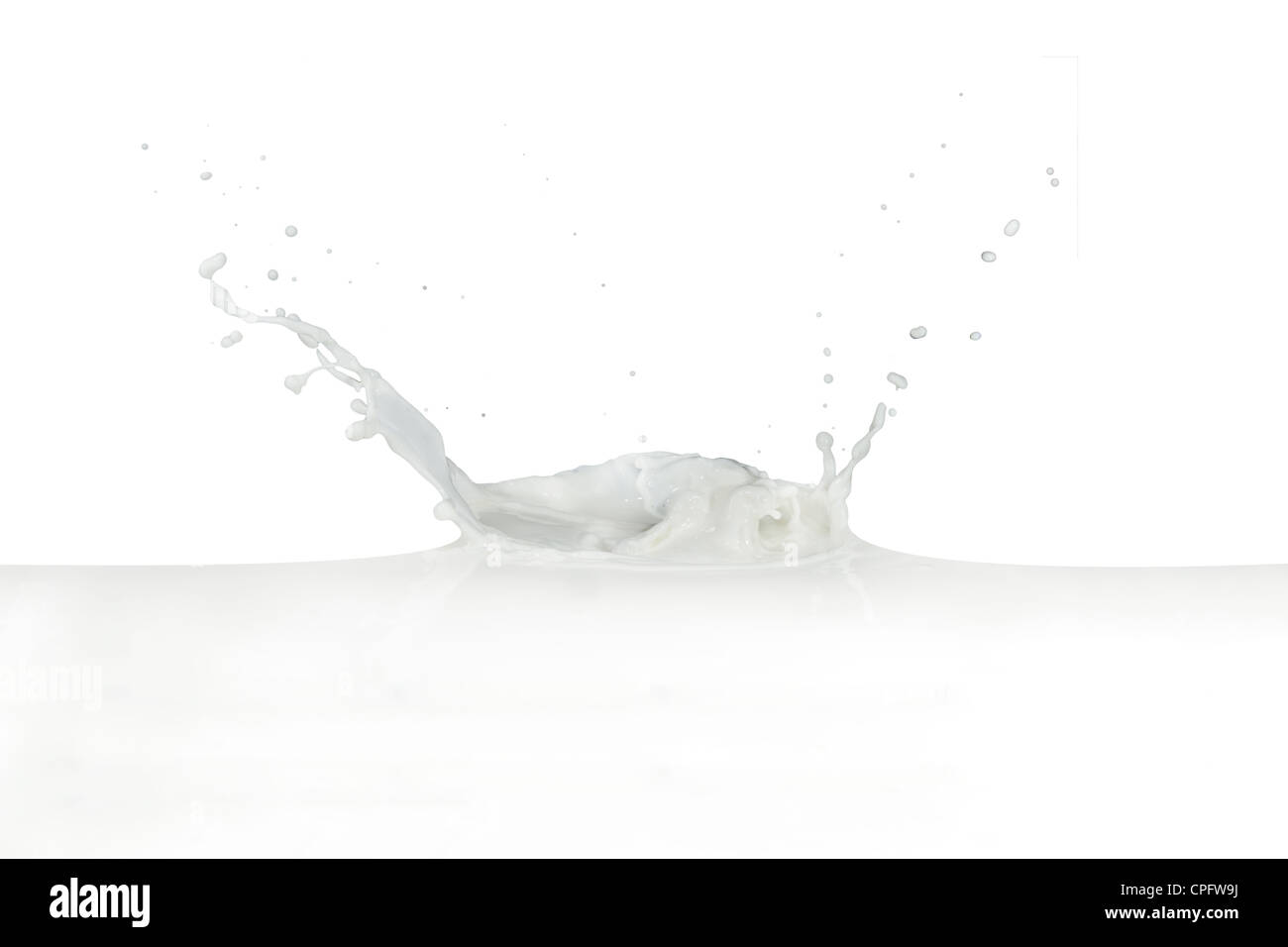 splashing milk isolated on white background Stock Photo - Alamy