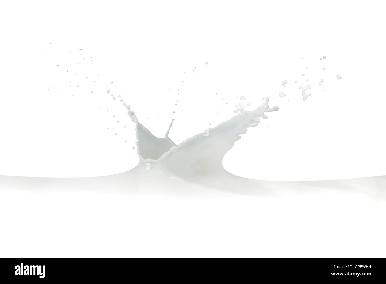 splashing milk isolated on white background Stock Photo - Alamy