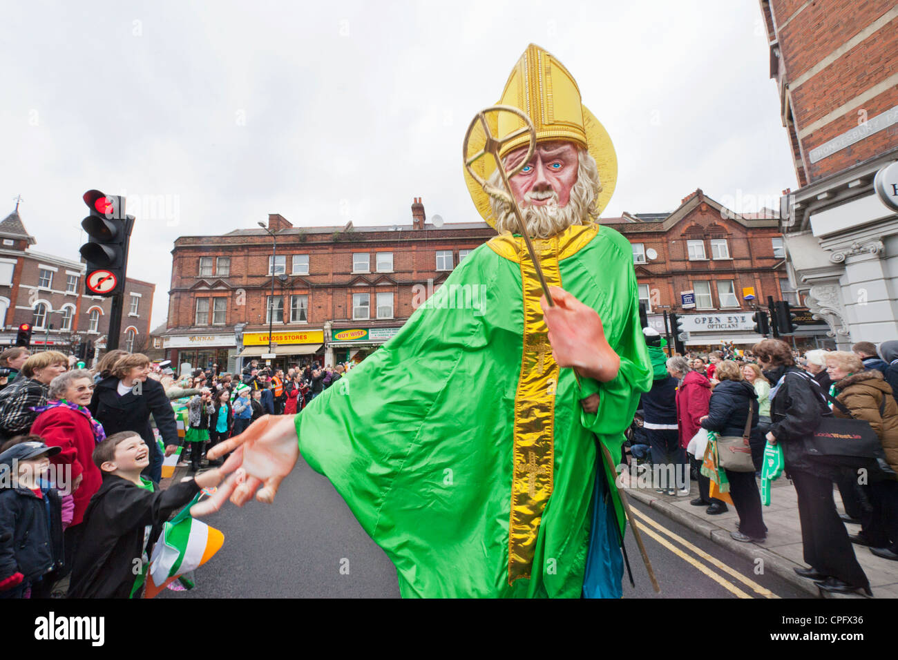 England, London, St.Patrick's Day Parade, Parade Participant dressed as