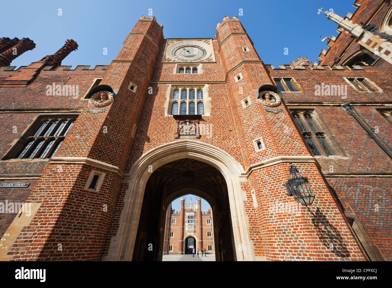 England, London, Surrey, Hampton Court Palace, Anne Boleyn's Gate Stock