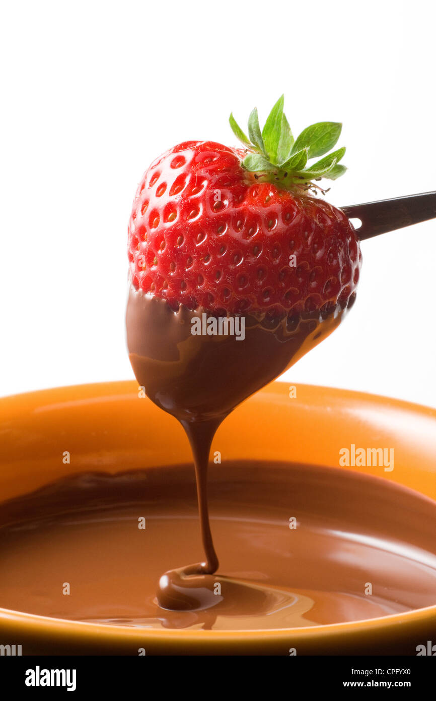 Chocolate Dipped Strawberry Stock Photo