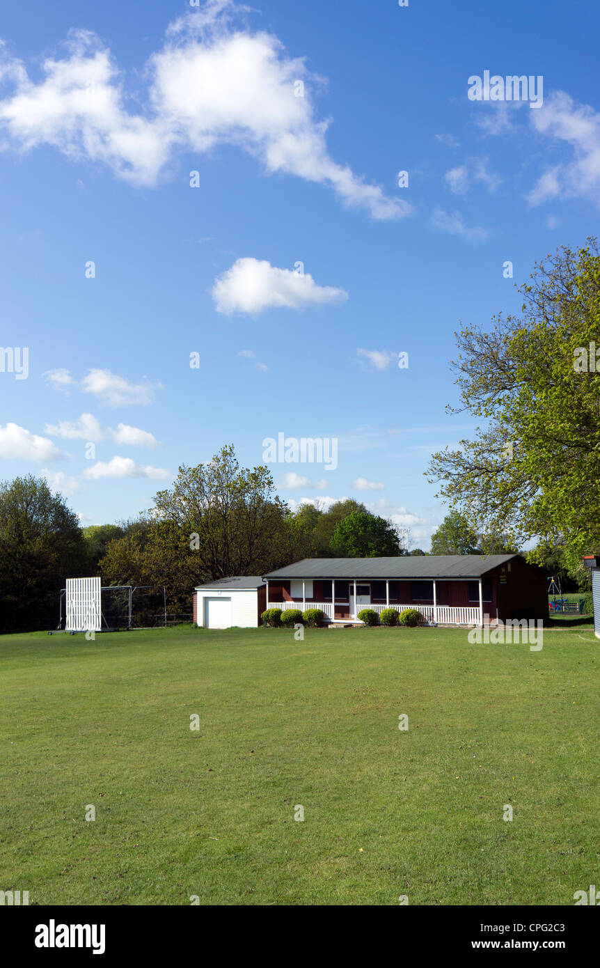 Knotty Green local village cricket club pavilion and grounds Beaconsfield Bucks UK Stock Photo