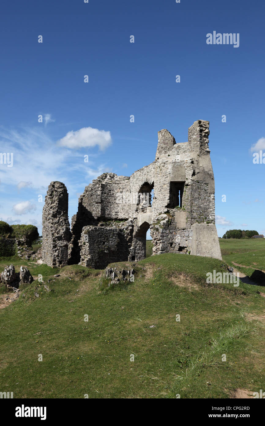 The Ruins of Pennard Castle Pennard Burrows Gower South Wales UK Stock Photo