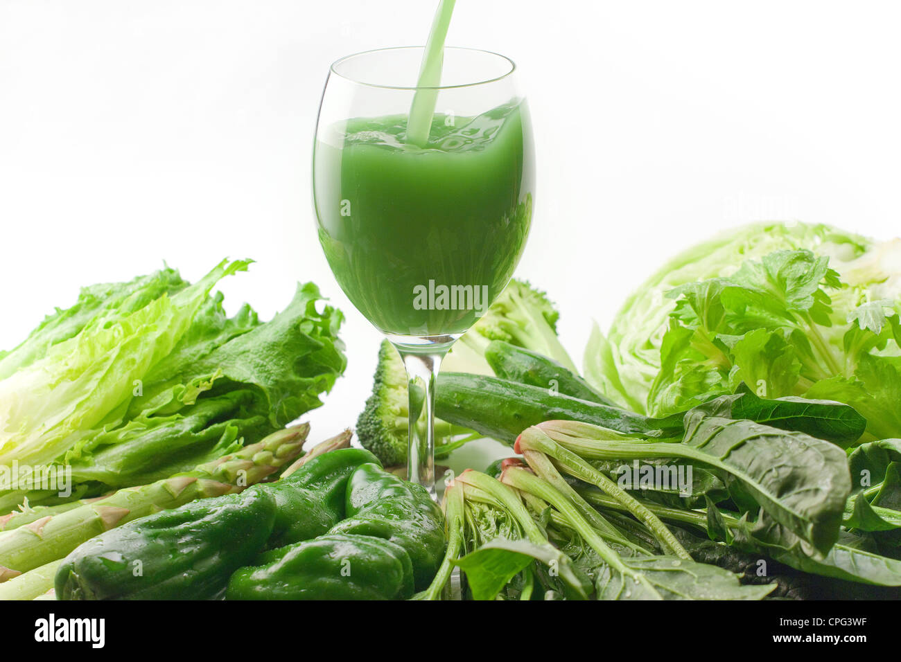 Vegetable Juice With Vegetables Stock Photo Alamy
