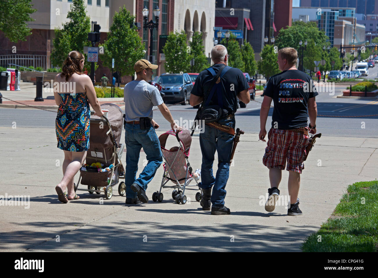 Gun Advocates Rally Against Repeal of Michigan's 'Stand Your Ground' Law Stock Photo