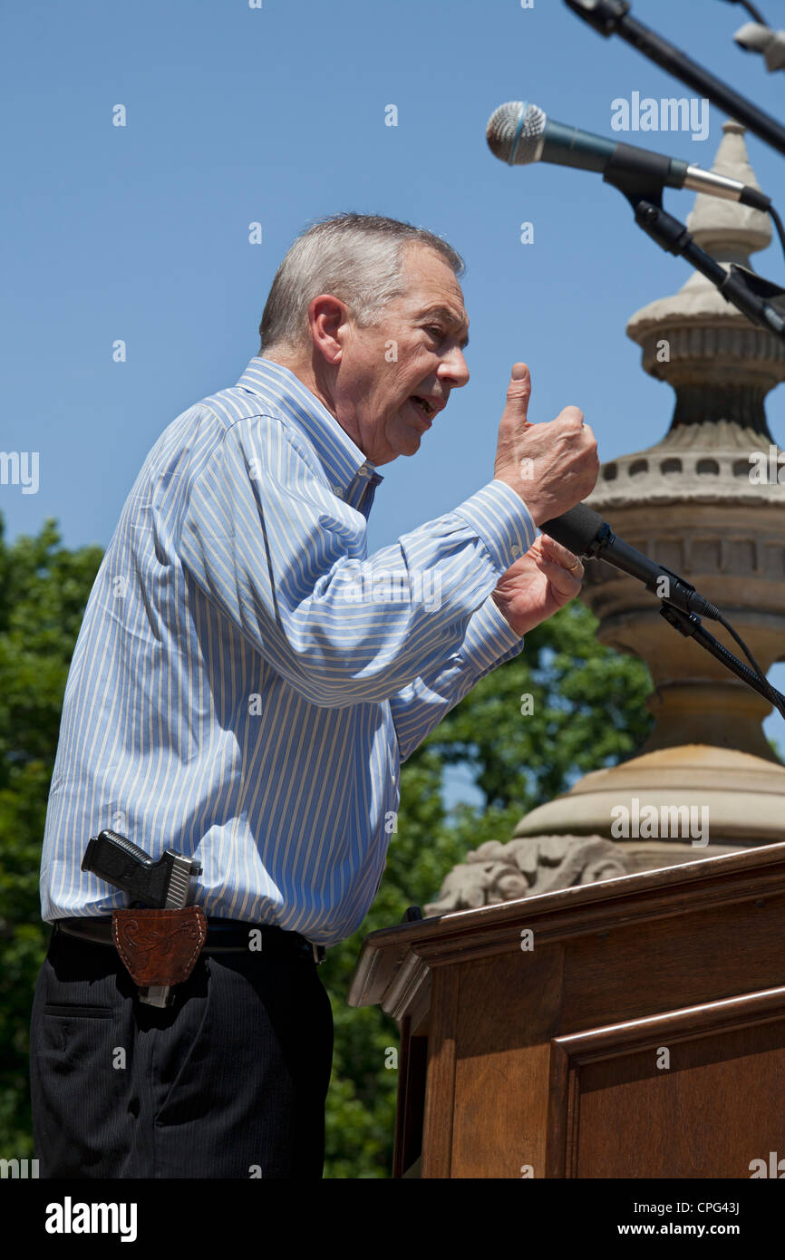 Gun Advocates Rally Against Repeal of Michigan's 'Stand Your Ground' Law Stock Photo