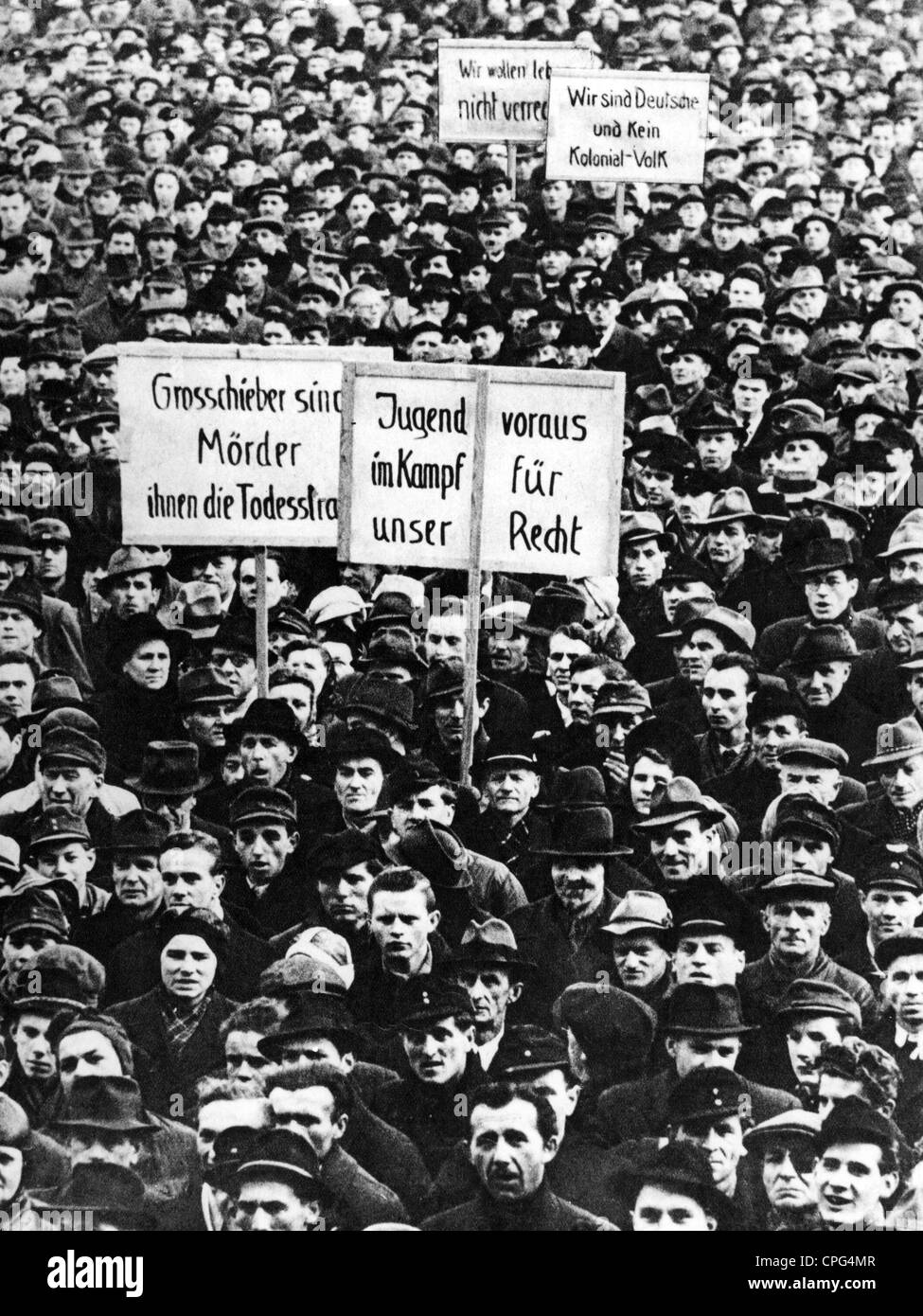 politics, Germany, demonstrations, 1947 Stock Photo 48298119 Alamy
