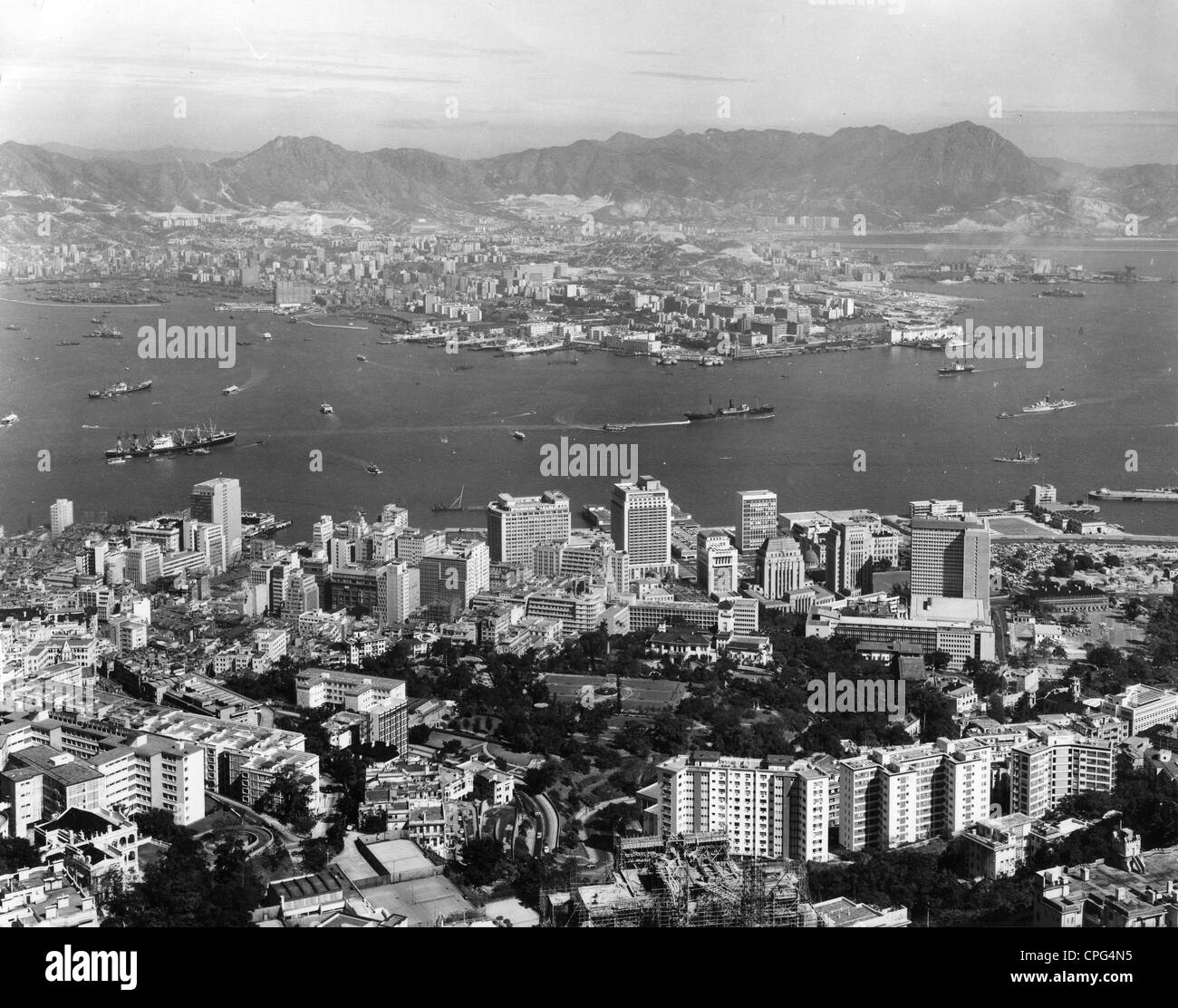 geography / travel, China, Hong Kong, city view, view on Victoria City, 1964, Additional-Rights-Clearences-Not Available Stock Photo