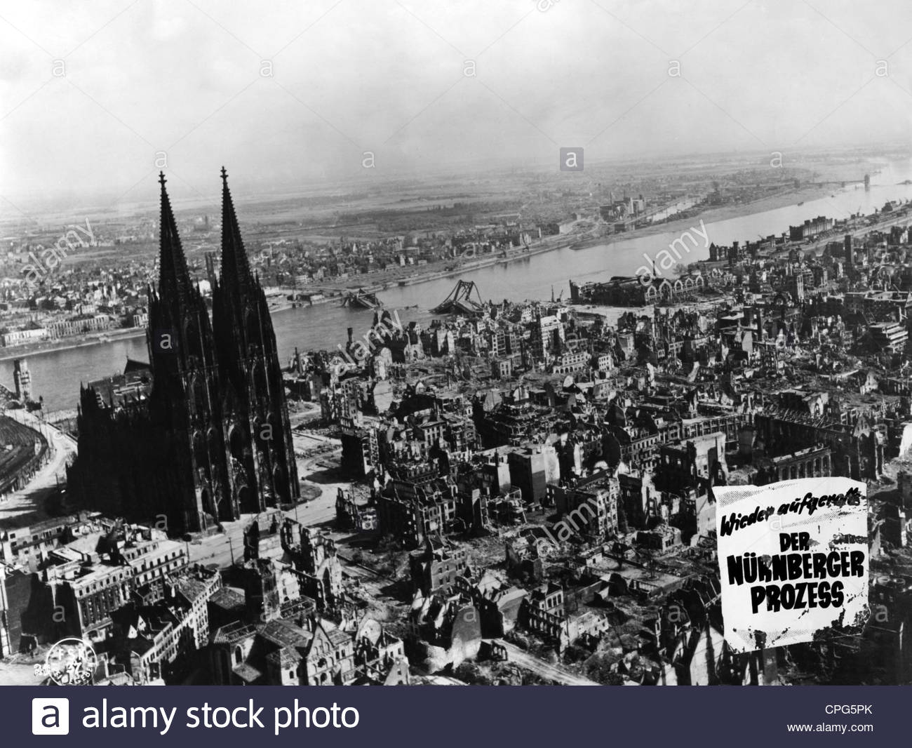 Second World War / WWII, aerial warfare, Germany, Cologne, aerial Stock