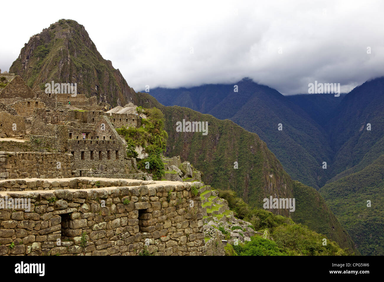 Ruins of Inca city in morning light, Machu Picchu, UNESCO World Heritage Site, Urubamba Province, Peru, South America Stock Photo