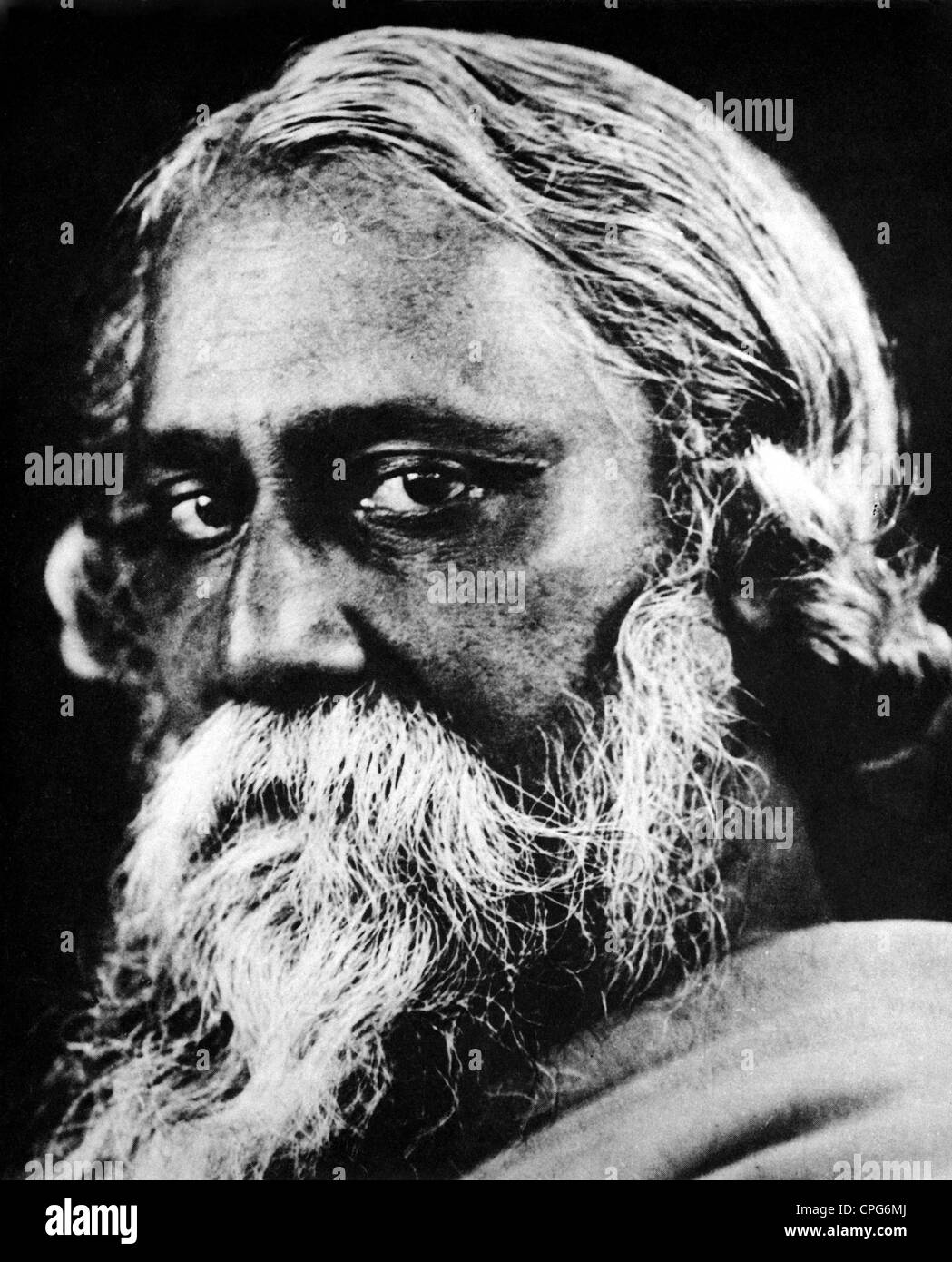 Rabindranath Tagore, 7.5.1861 - 7.8.1941, Indian author / writer, portrait, circa 1920, , Stock Photo