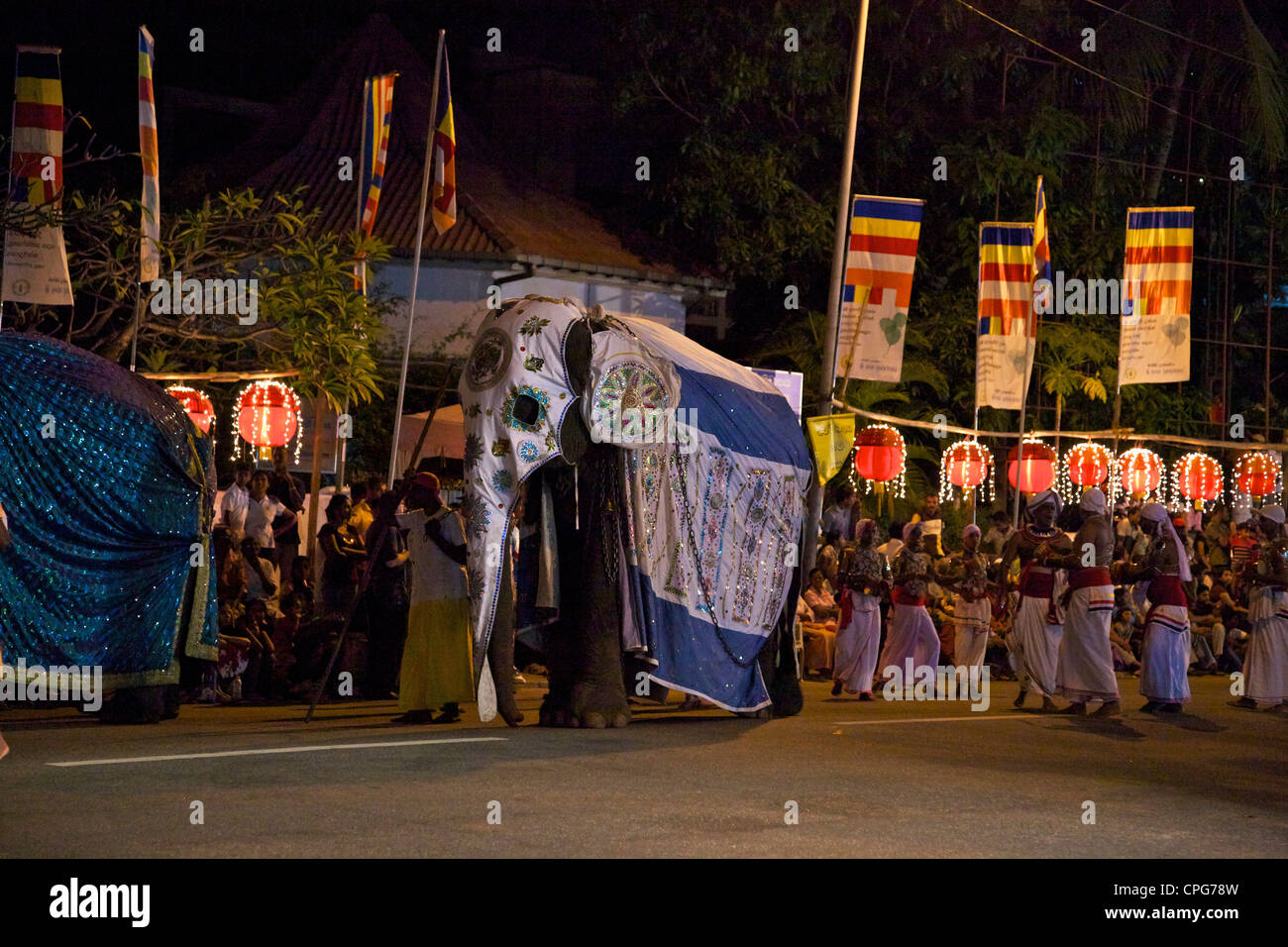 Ceremonial elephant in the Navam Maha Perahera, Colombo, Sri Lanka, Asia Stock Photo