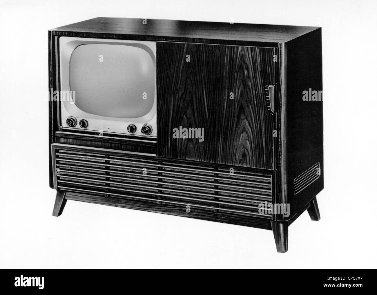 broadcast, television, tv set "Trianon" (Type 620), 53 cm tube, 1950s