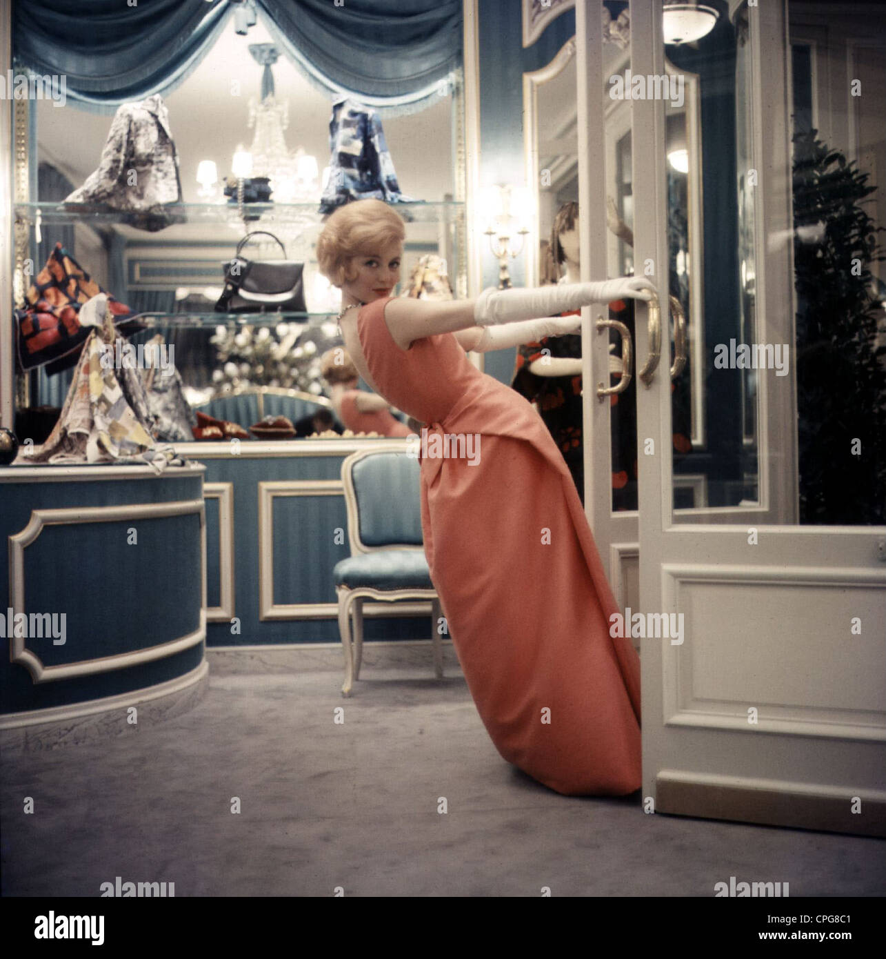fashion, 1960s, evening dresses, woman ...
