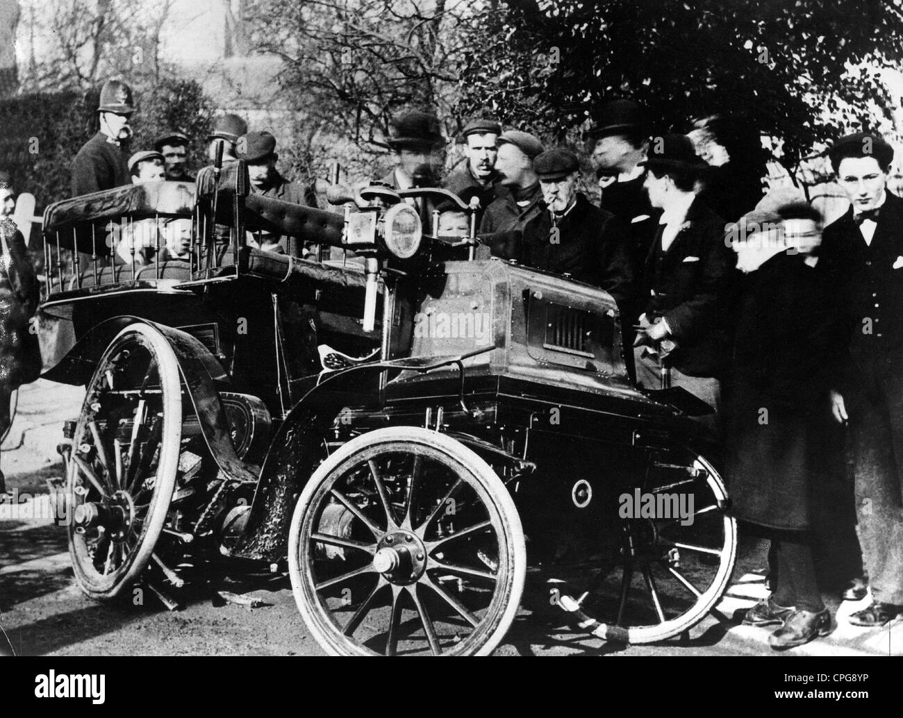 transport / transportation, car, accidents, first car accident with fatal results, Edwin Sewell, Major Ritchie, accident because of radial fracture, 1899, Additional-Rights-Clearences-Not Available Stock Photo