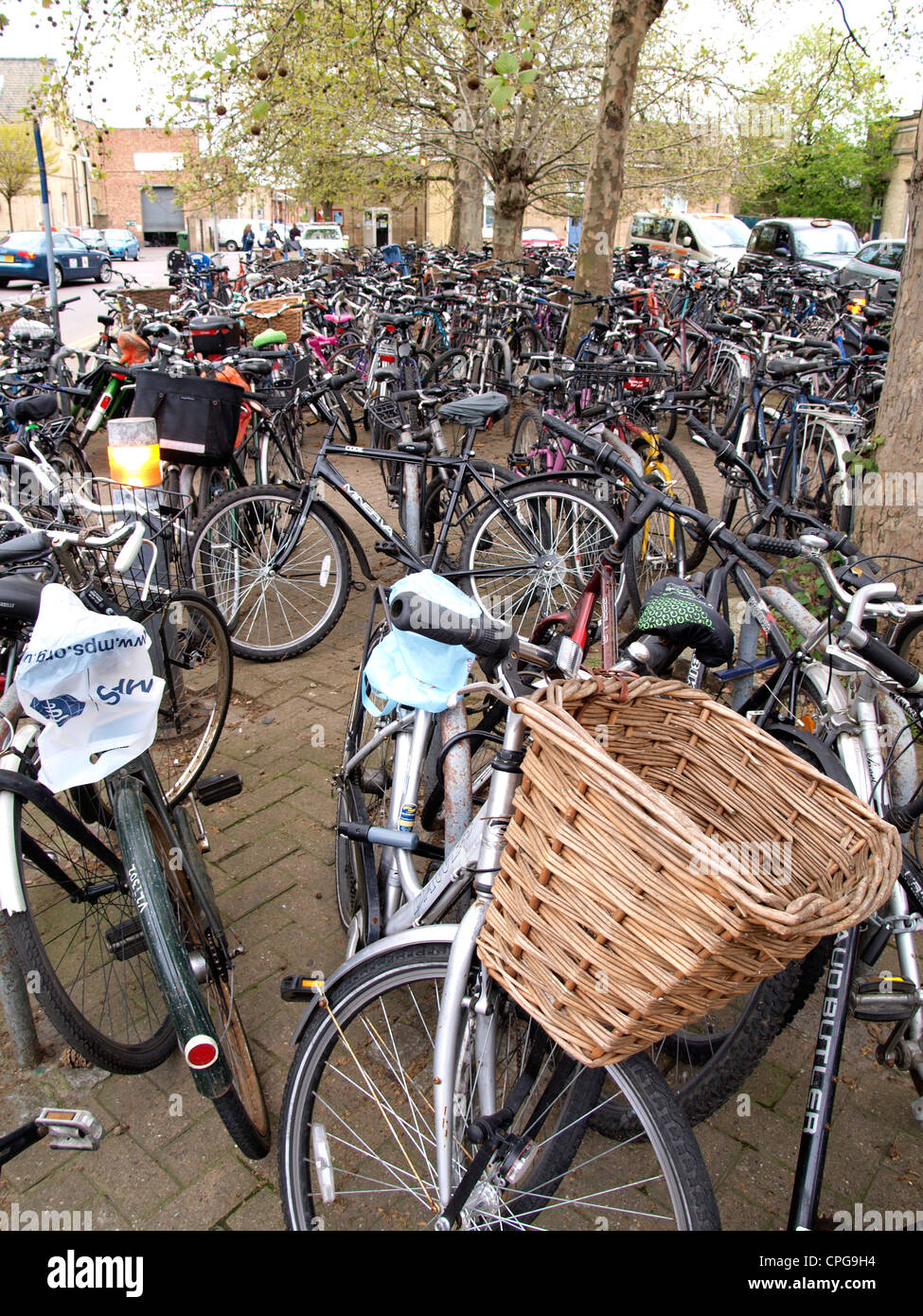 Bicycle park, Cambridge station, UK Stock Photo - Alamy