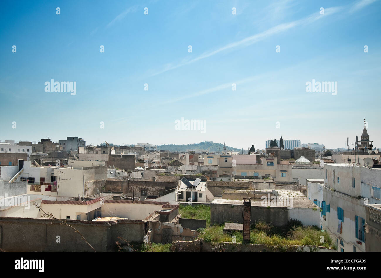 Tunis, Tunisa - Cityscape with rooftops Stock Photo