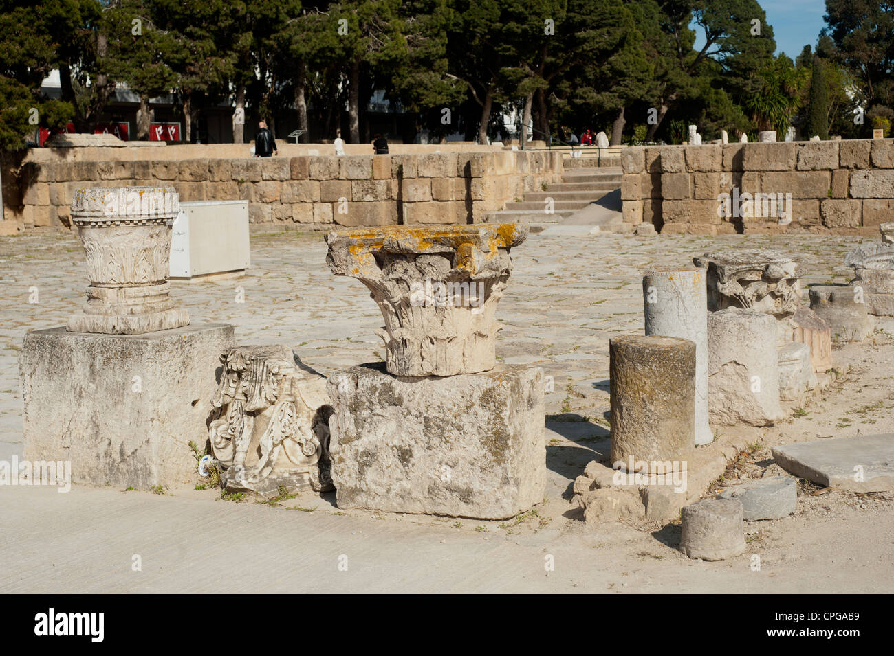 Carthage, Tunisia - L' Acropolium, Byrsa Hillm ruins Stock Photo