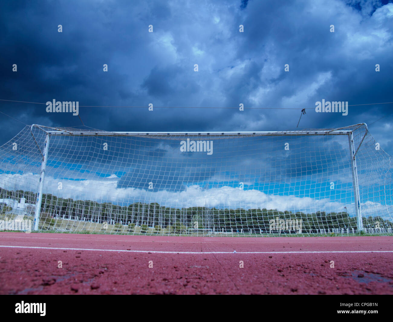 Football net hi-res stock photography and images - Alamy