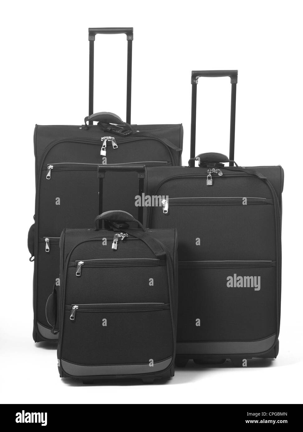 Suitcases against a white background Stock Photo Alamy