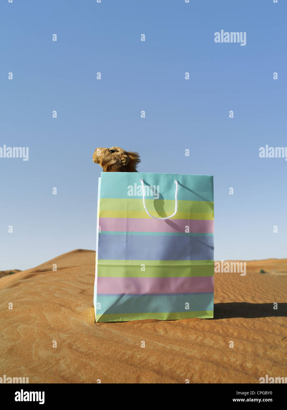 Shopping Bag in the desert Stock Photo - Alamy