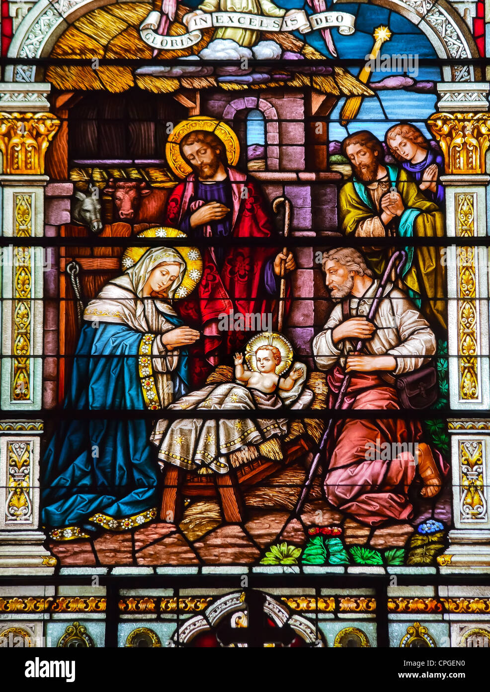 Jesus Nativity Scene At Birth Saint Peter and Paul Catholic Church