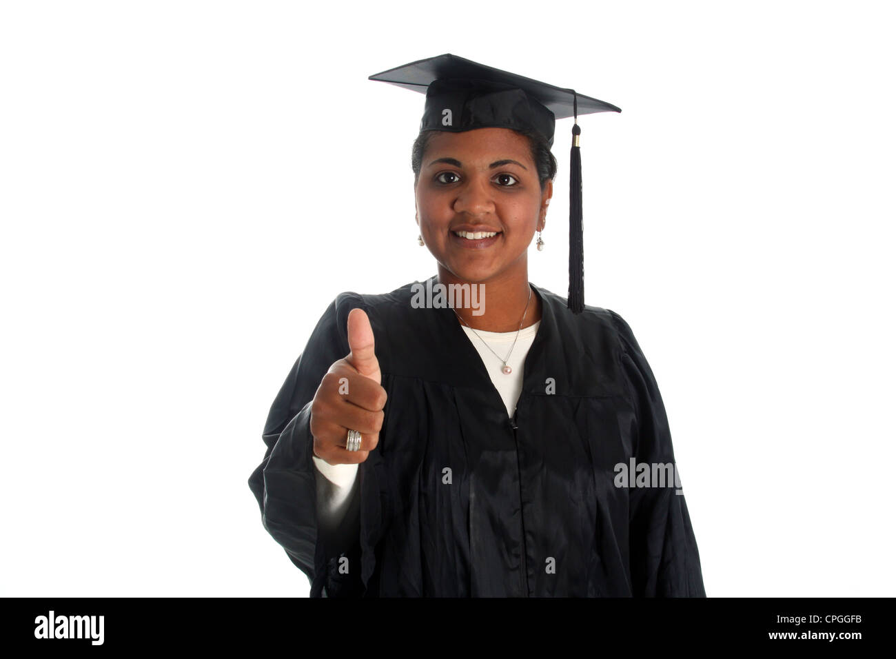 Minorities Graduation Minority woman with her graduation cap and gown Stock Photo - Alamy