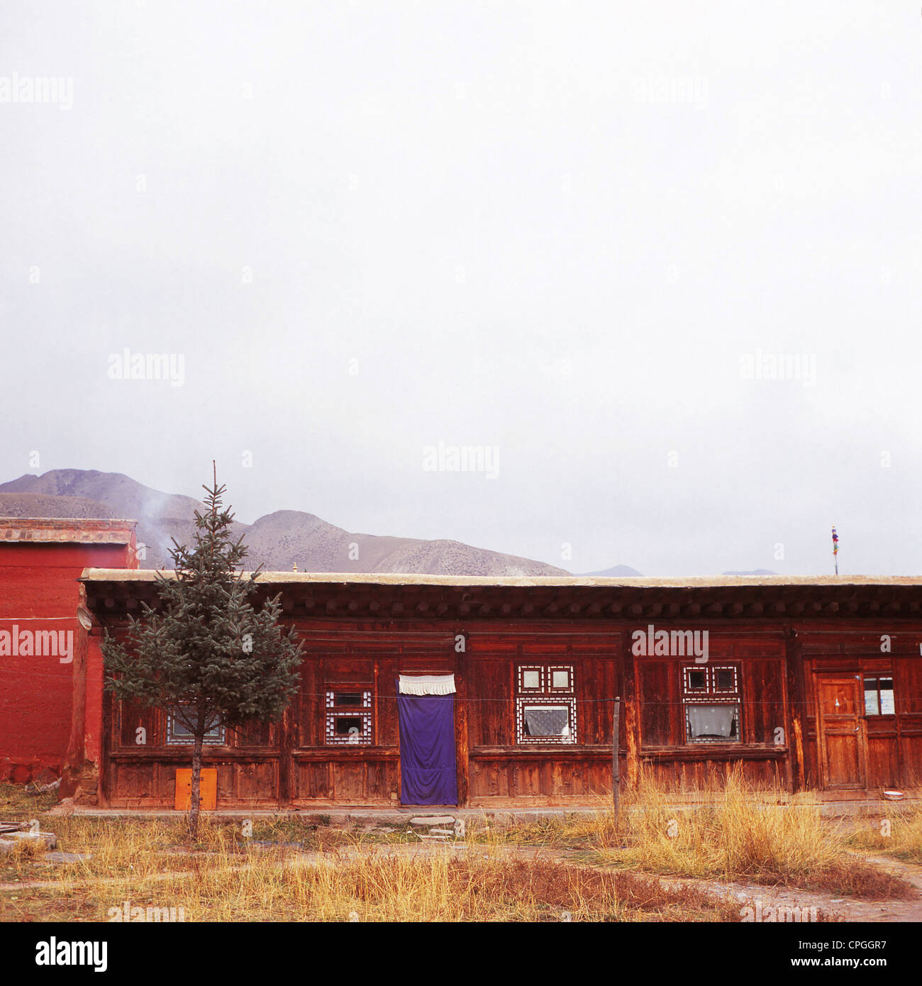 Monks residence in Labrang monastery, Gansu province, China Stock Photo