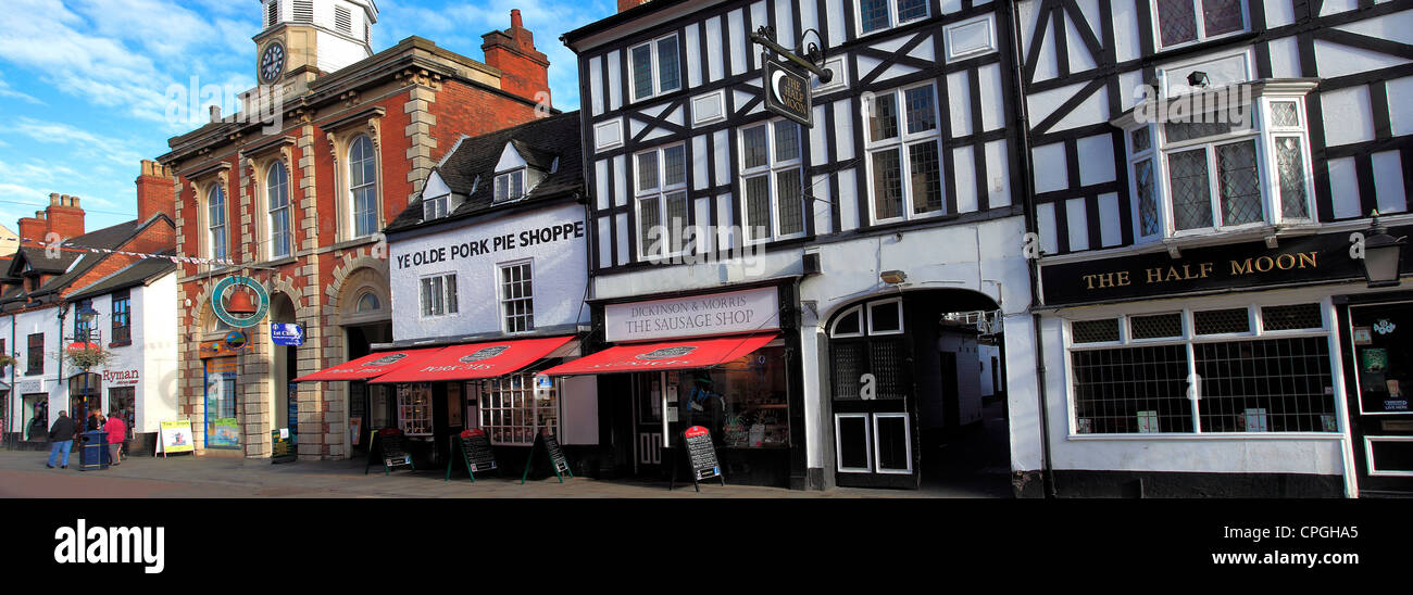 The famous Ye Old Pork Pie shop in the market town of Melton Mowbray