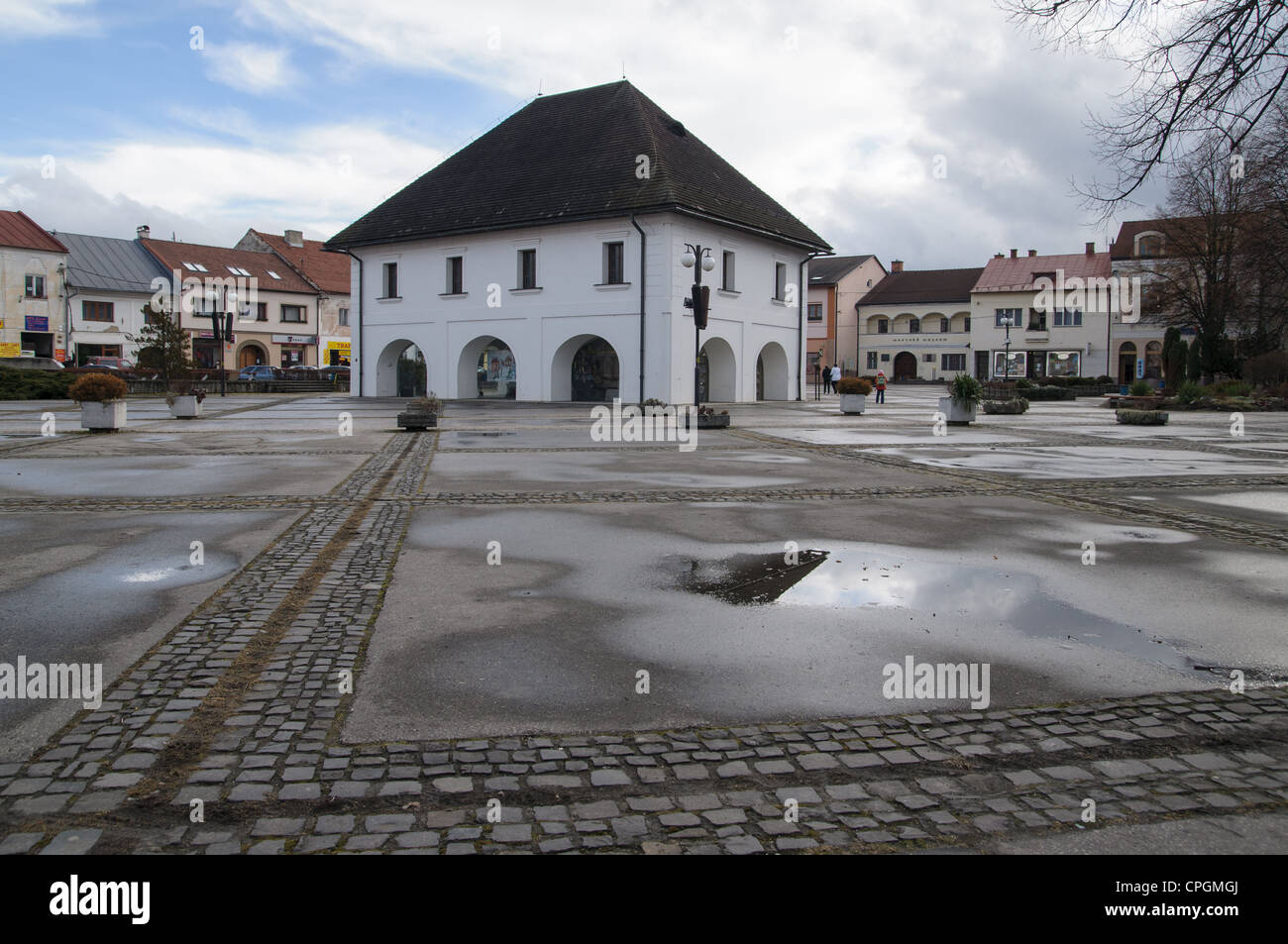 Rajec town Centre, Slovakia Stock Photo