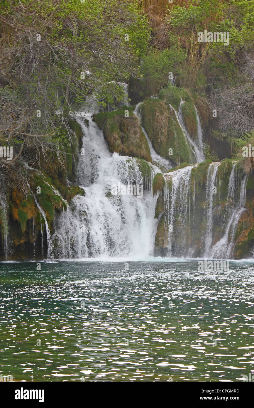 National park Krka, waterfall on Krka river, Croatia Stock Photo
