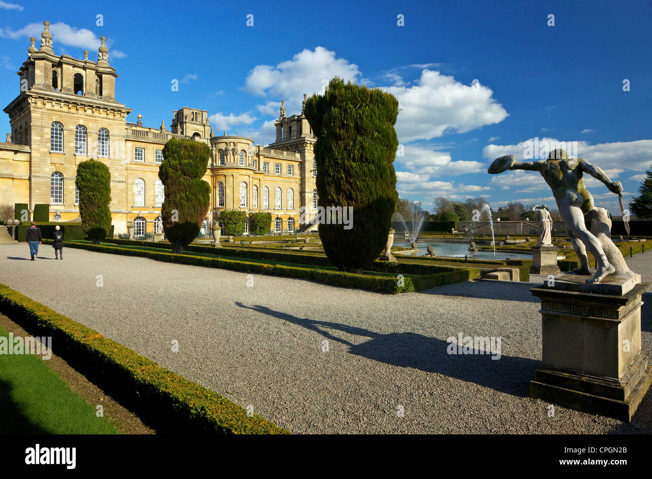 Water Gardens, Blenheim Palace, birthplace of Sir Winston Churchill, Woodstock, Oxfordshire, England, UK, GB Stock Photo